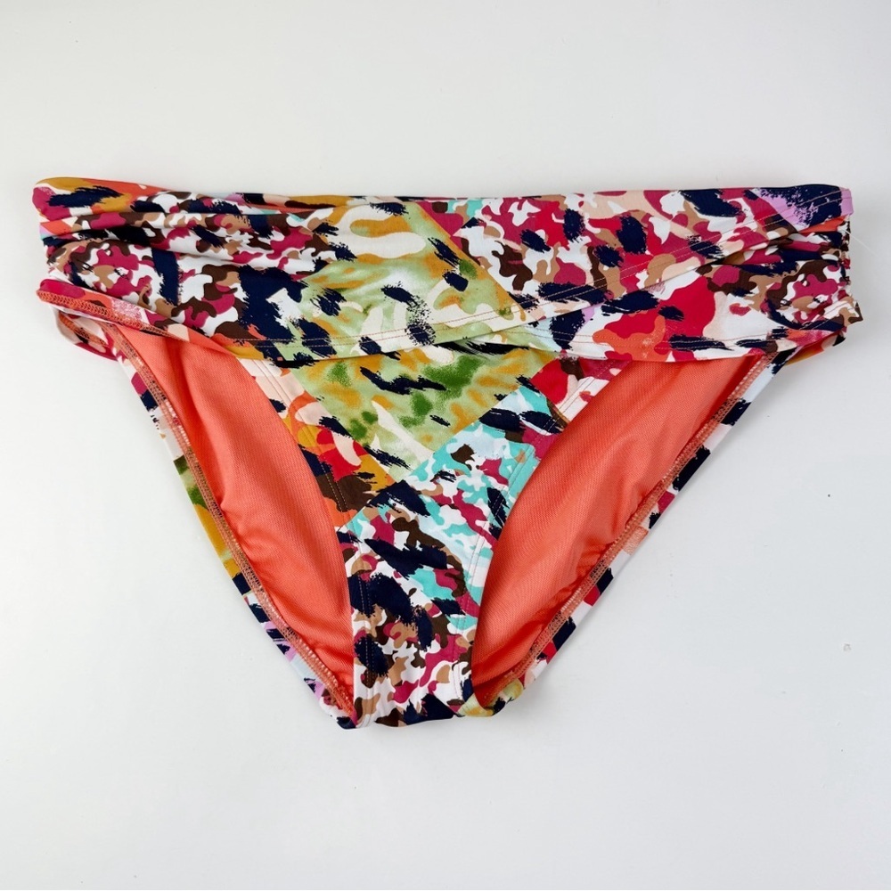 Bleu by Rob Beattie Bikini Bottom Womens Size 10 Multicolor Pattern Swim NWOT